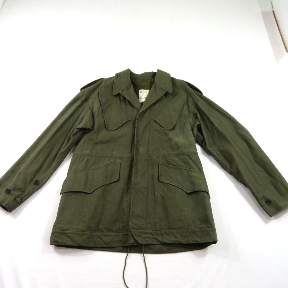 German Military 1981 Field Coat W/ Liner Green Sz S? Dutch Belgian